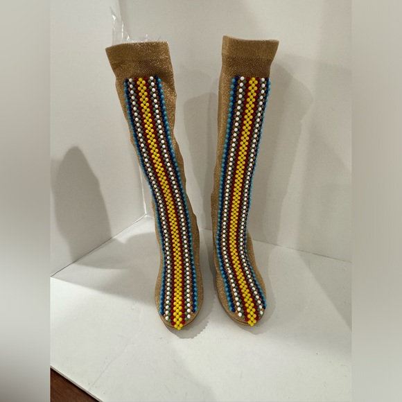 Salvatore Ferragamo Shoes - Salvatore Ferragamo Limited Edition Gold Women Boots Sz 8